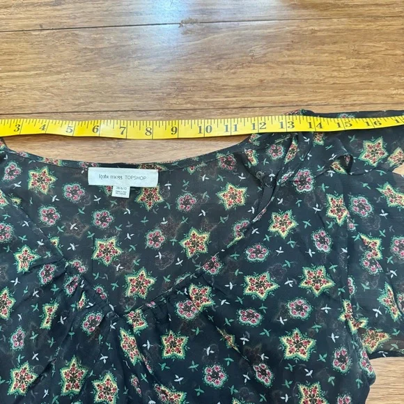 Kate Moss x Topshop star print chiffon dress size 6 - Picture 8 of 9